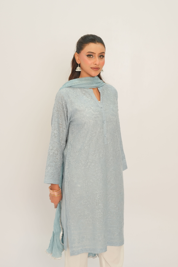 Lunar Blue Kurta