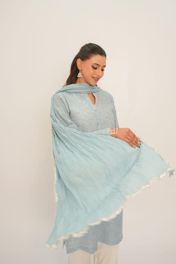 Lunar Blue Kurta
