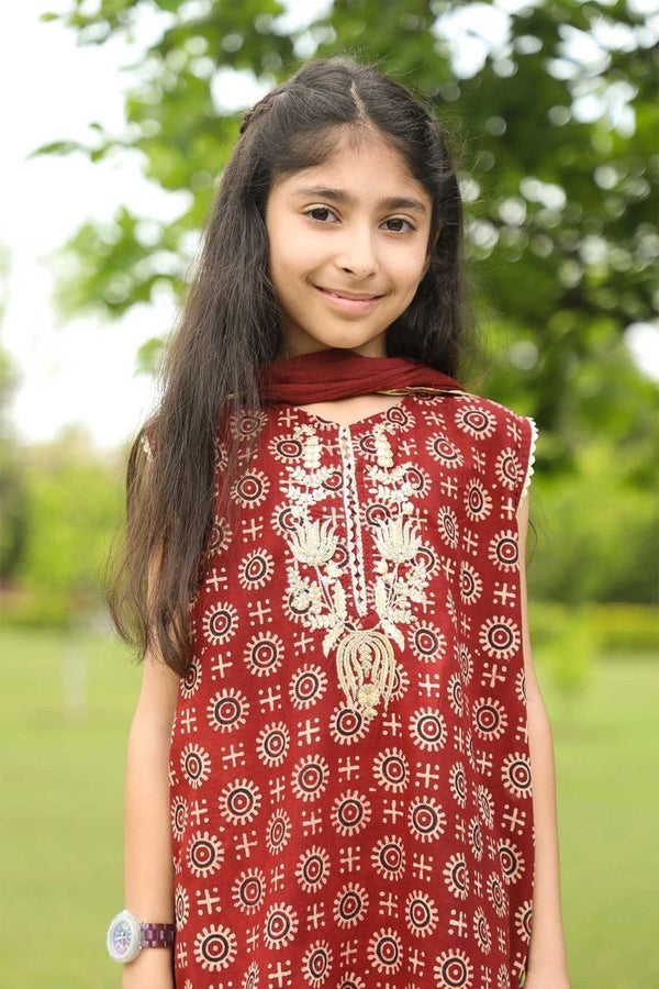 Apple Red Ajrak