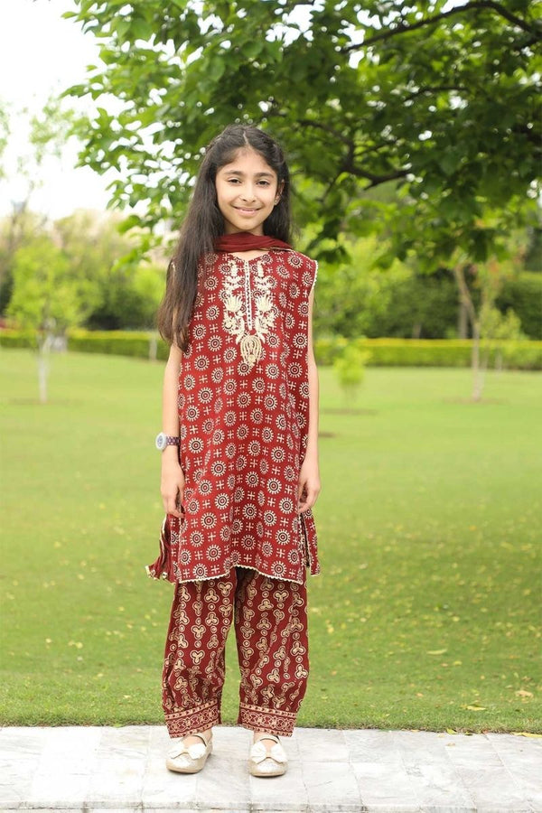 Apple Red Ajrak