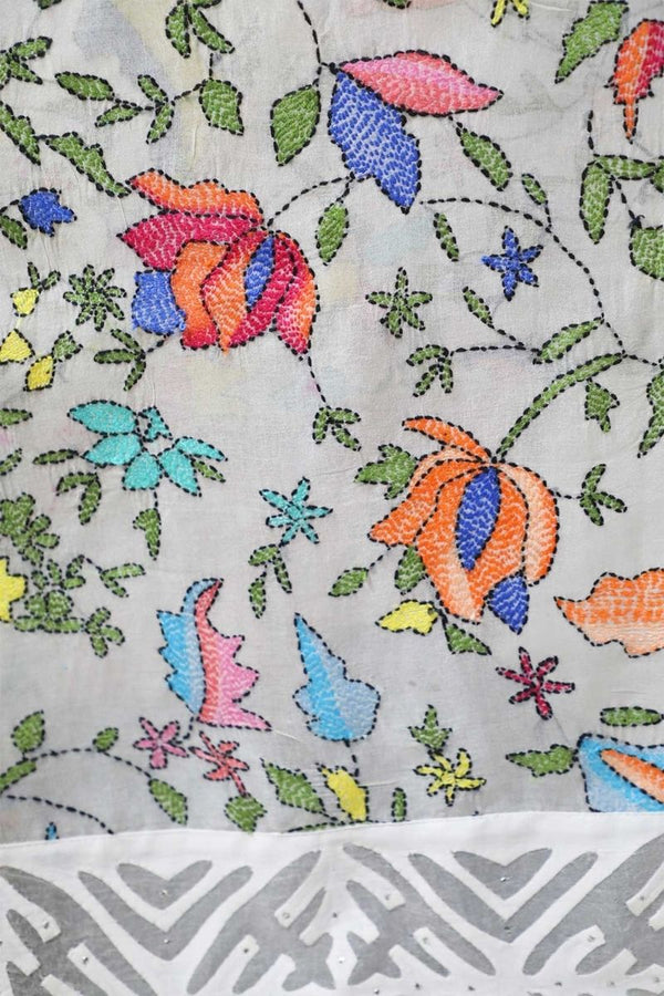 Applique Kantha Dupatta