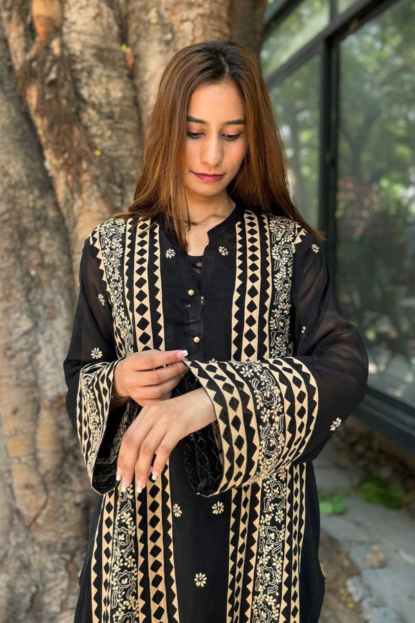 Beige Applique Shirt