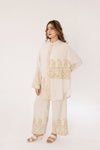 Beige Rhythm Block Print Dress