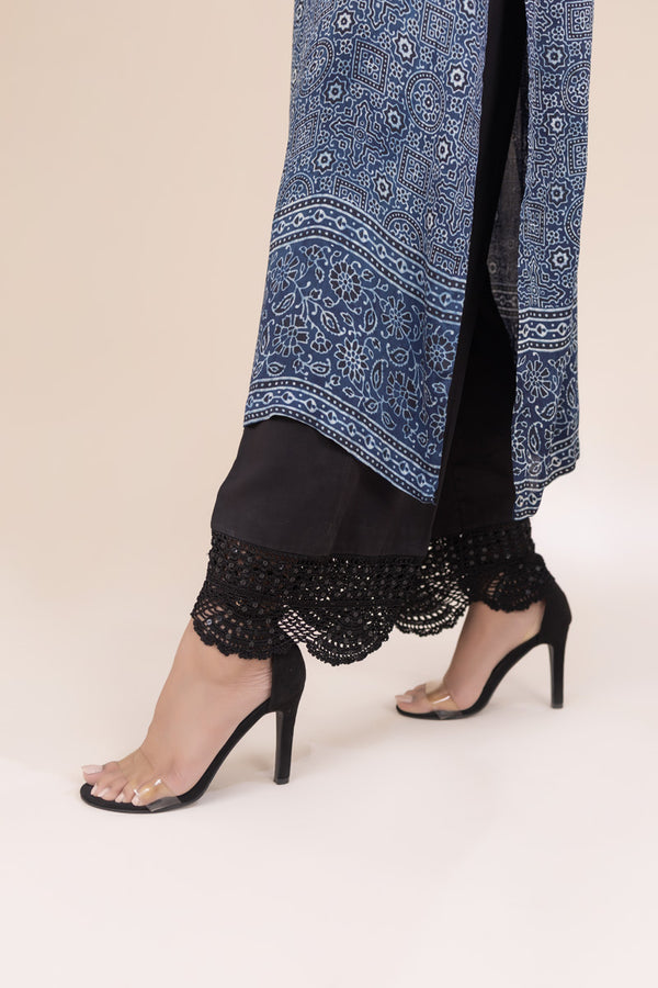 Black Crochet Lace Pants