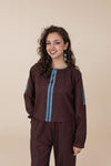 Cocoa Azure Silk Co-ord Set