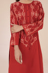 Crimson Sindhi Embroidered Kurta