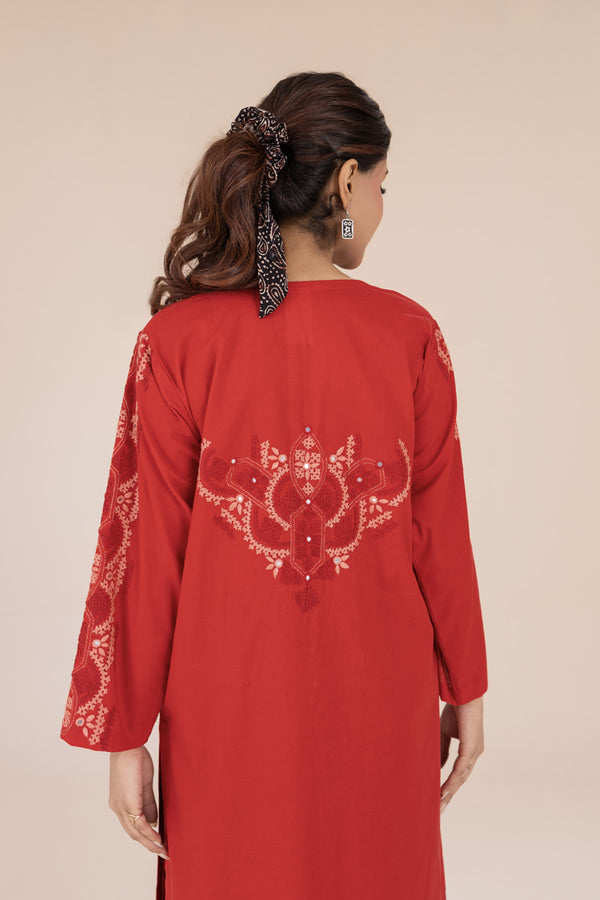 Crimson Sindhi Embroidered Kurta
