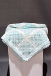 Crochet Sky Blue Baby Blanket.