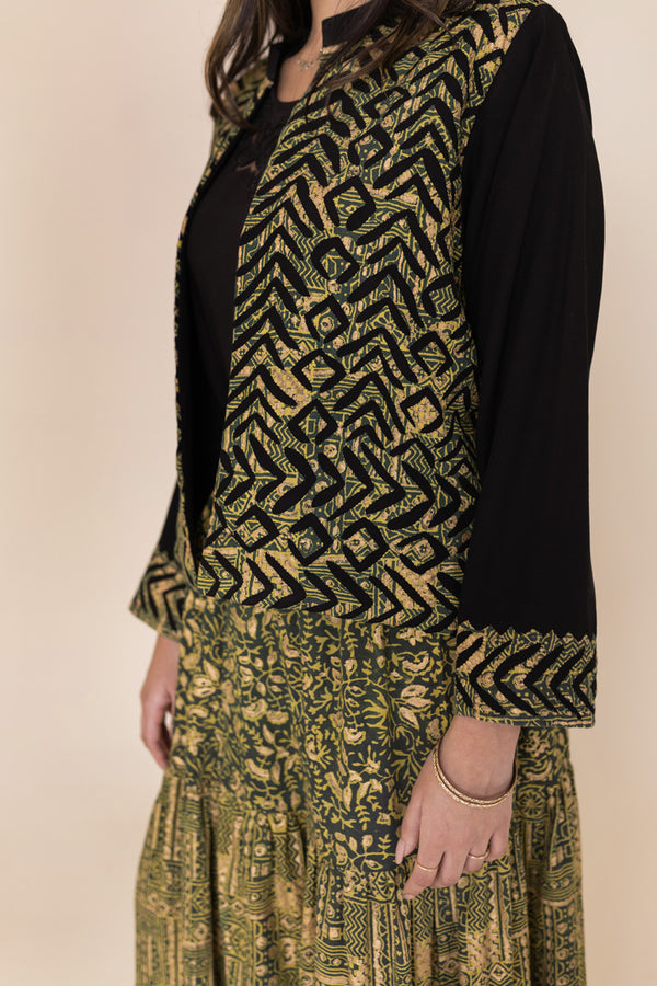 Emerald Ajrak Jacket