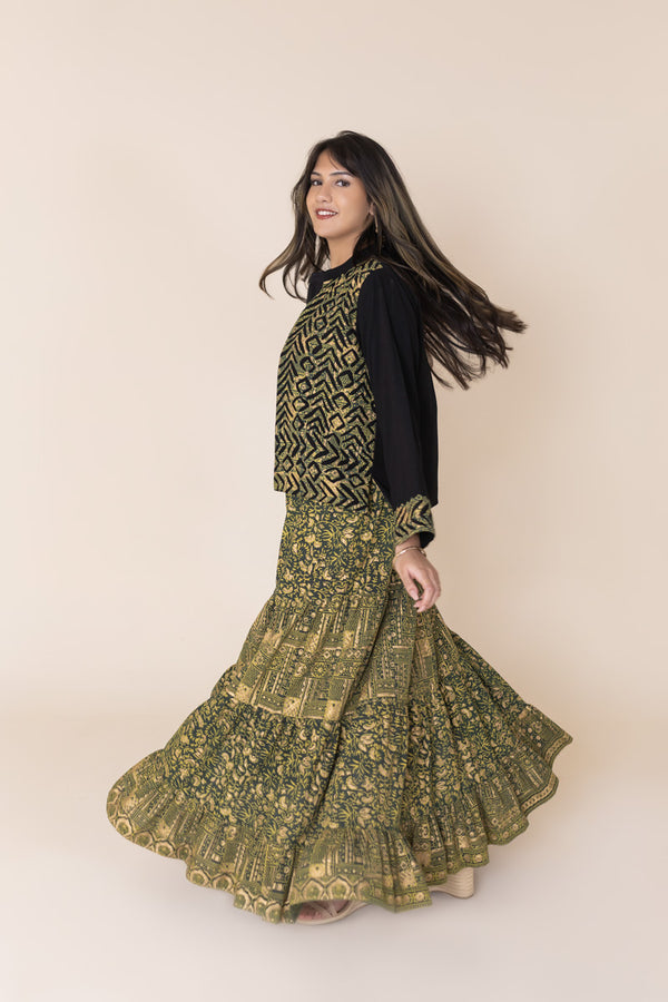 Emerald Ajrak Jacket