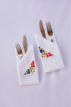 Floral Hand-Embroidered Napkins