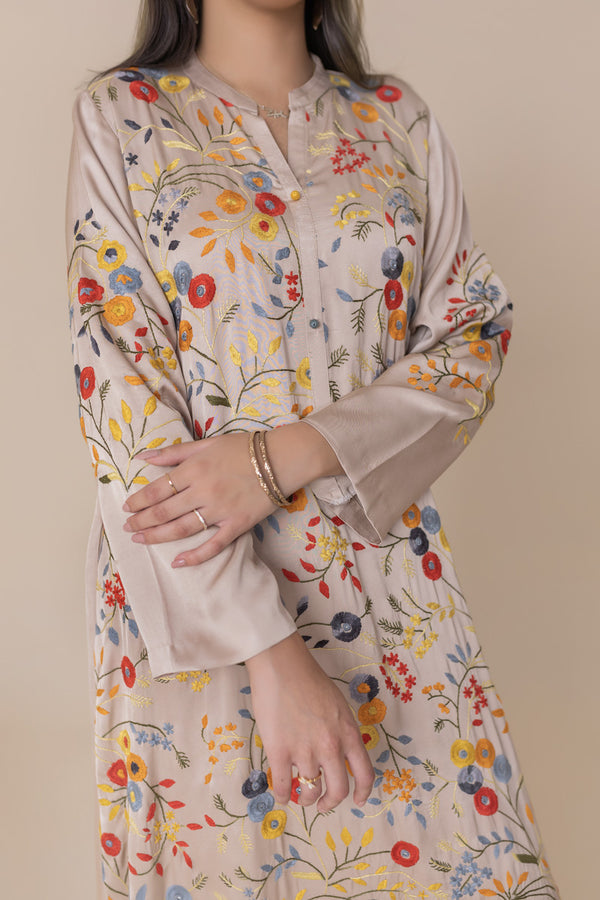 Garden Bloom Silk Kurta