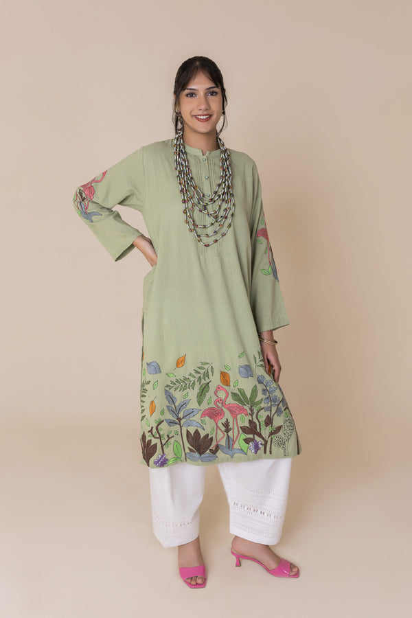 Garden Trails Kantha Kurta