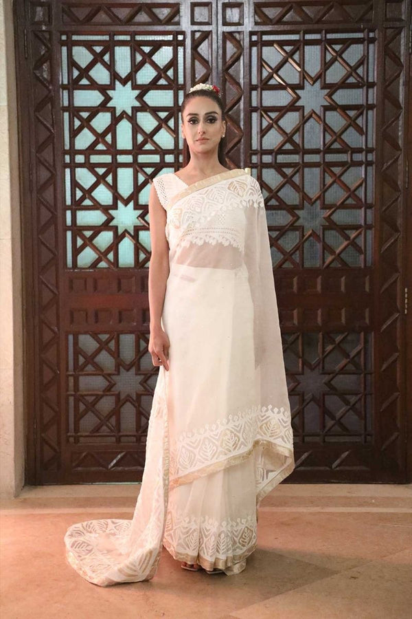 Golden Applique Saree