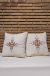 Hand-Embroidered Cushion Cover