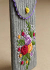 Hand-Embroidered Floral Glasses Soft Case