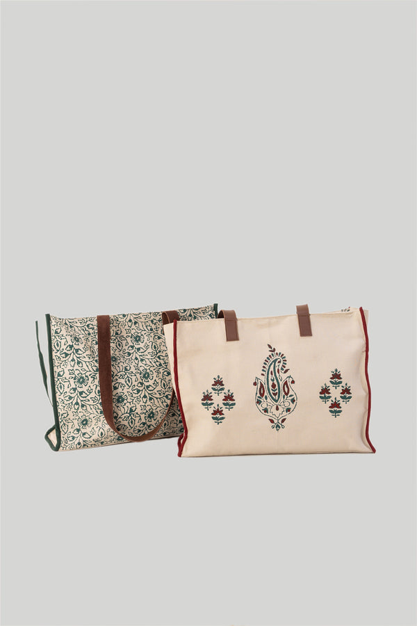 Hand Block Print Tote Bag