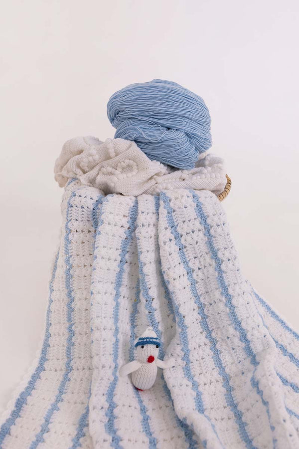 Heirloom Hand Knitted Baby Blanket