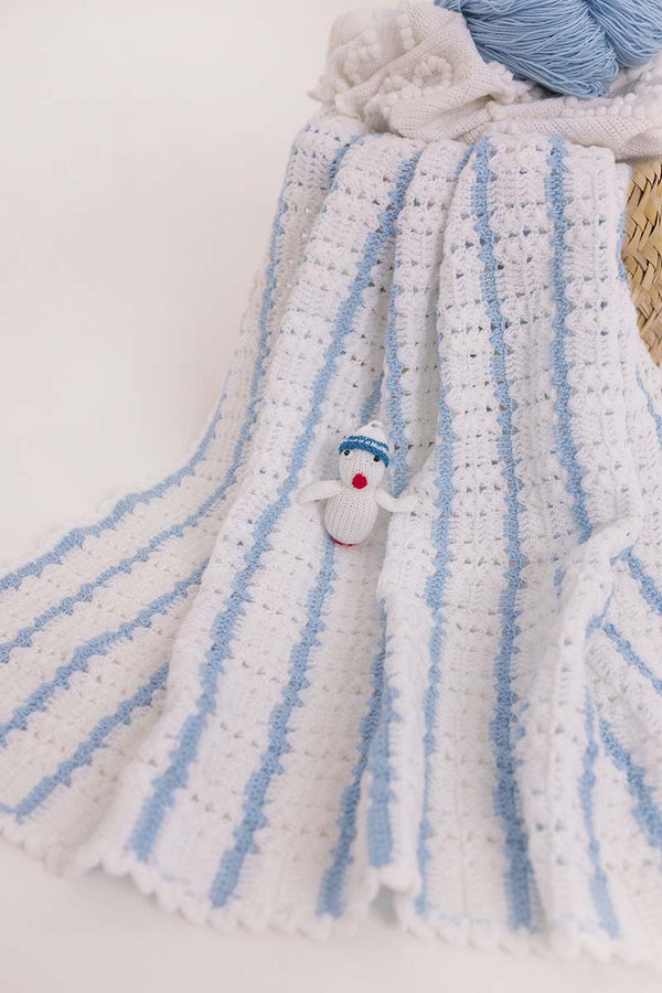 Heirloom Hand Knitted Baby Blanket