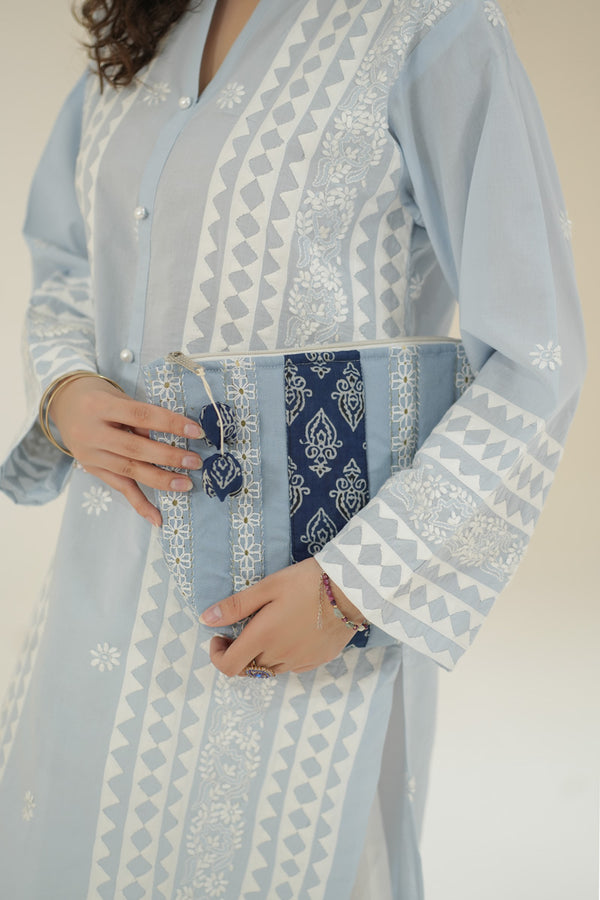 Indigo Skies Hand-Ralli Kurta