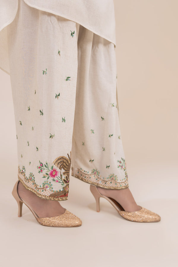 Irish Linen Shalwar with Adda Work