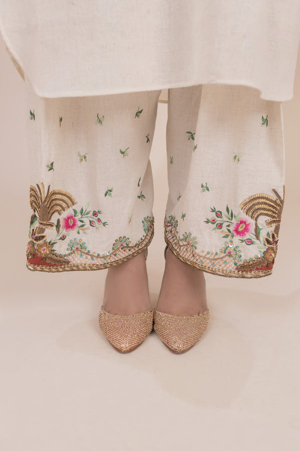 Irish Linen Shalwar with Adda Work