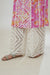 Ivory Chevron Hand-Appliqué Pants