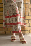 Ivory Hand Block Print dress