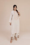 Ivory Kurta with Jisti Embroidery