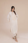 Ivory Kurta with Jisti Embroidery