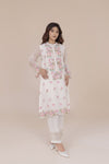 Ivory Silk Pants with Ralli Craft