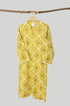Lime Ralli Cross-Stitch Kurta