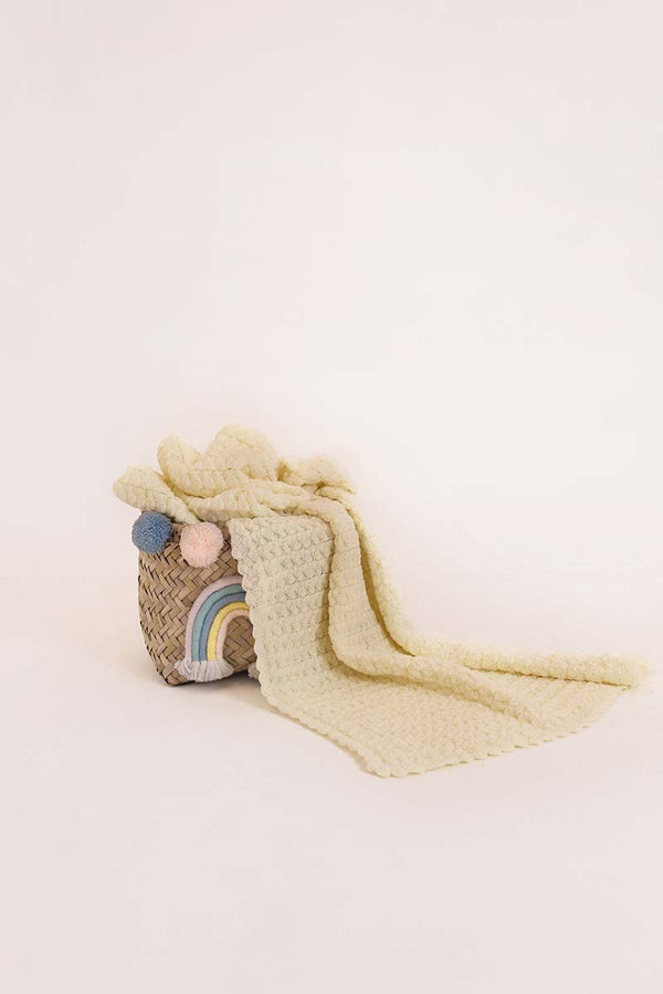 Lime Yellow Handcrafted Baby Blanket