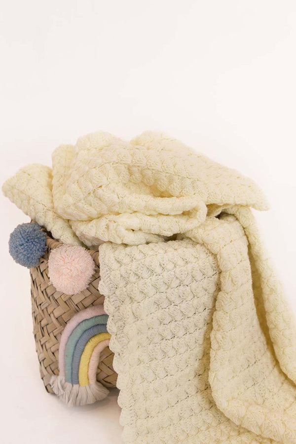 Lime Yellow Handcrafted Baby Blanket