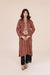 Maroon Ajrak Silk Kurta with Ada Work