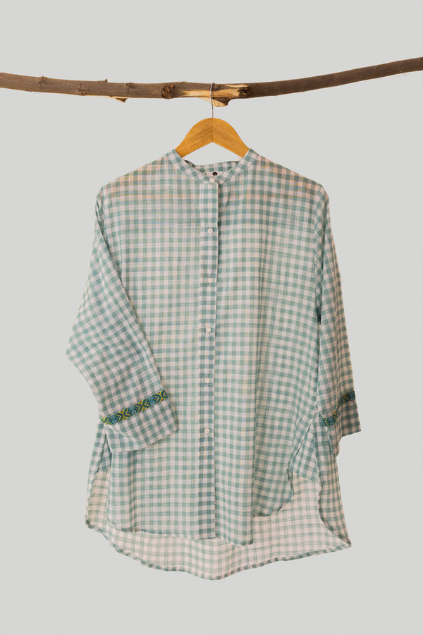Mint Check Kurti