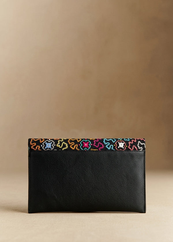 Mirror-Work Embroidered Long Wallet