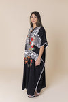 Monochrome Bloom Kaftan