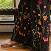 Noir Embroidered Pants