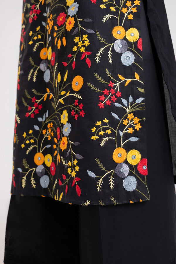 Noir Floral Kurta