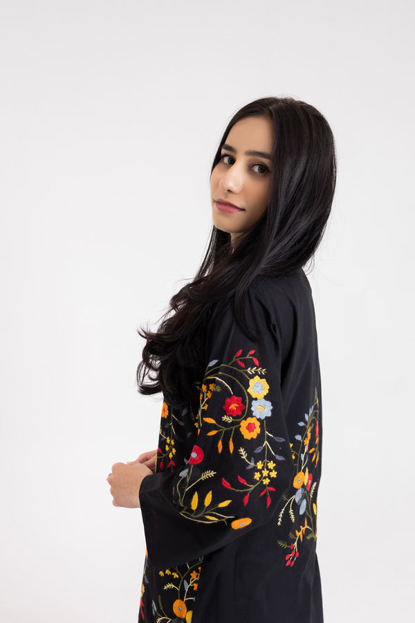 Noir Floral Kurta