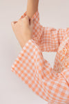 Check & Thread Orange Kurta