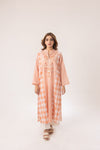 Check & Thread Orange Kurta