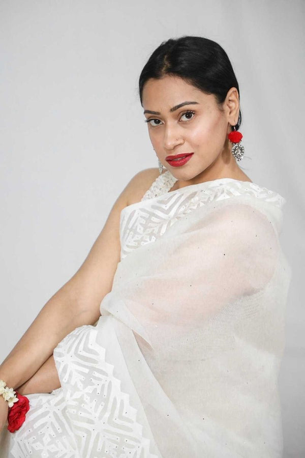 Organza Applique Saree