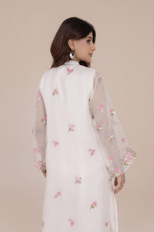 Organza Shadow Work Kurta