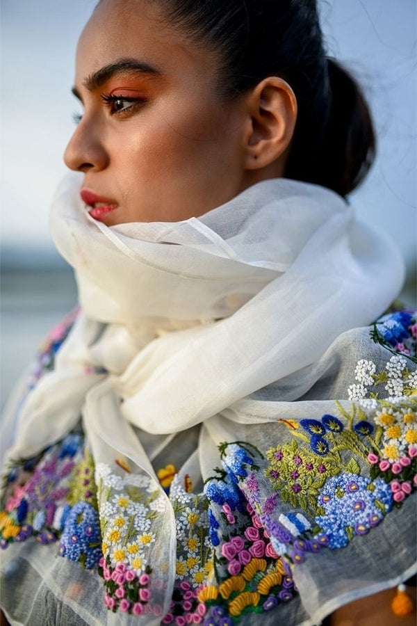 Periwinkle Organza Stole