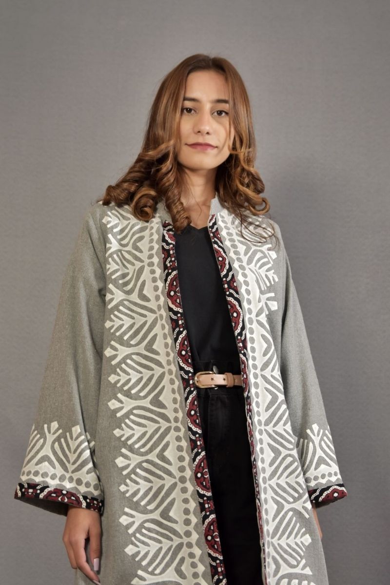 ralli design dresses Ralli Women's White & Brown Leaves Print Cotton Dress