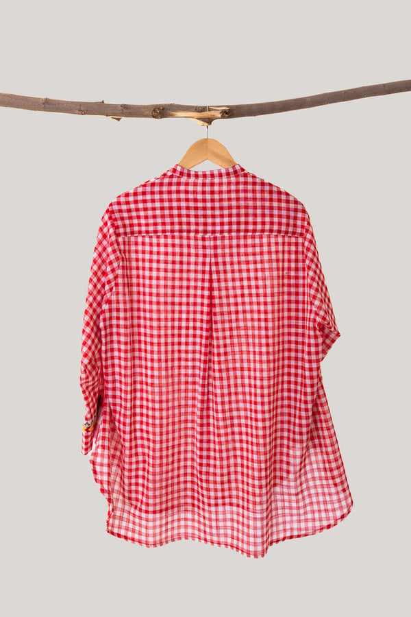 Red Check Kurti