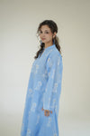 Summer Skies Blockprint Kurta