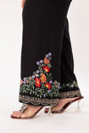Midnight Noir Embroidered Pants